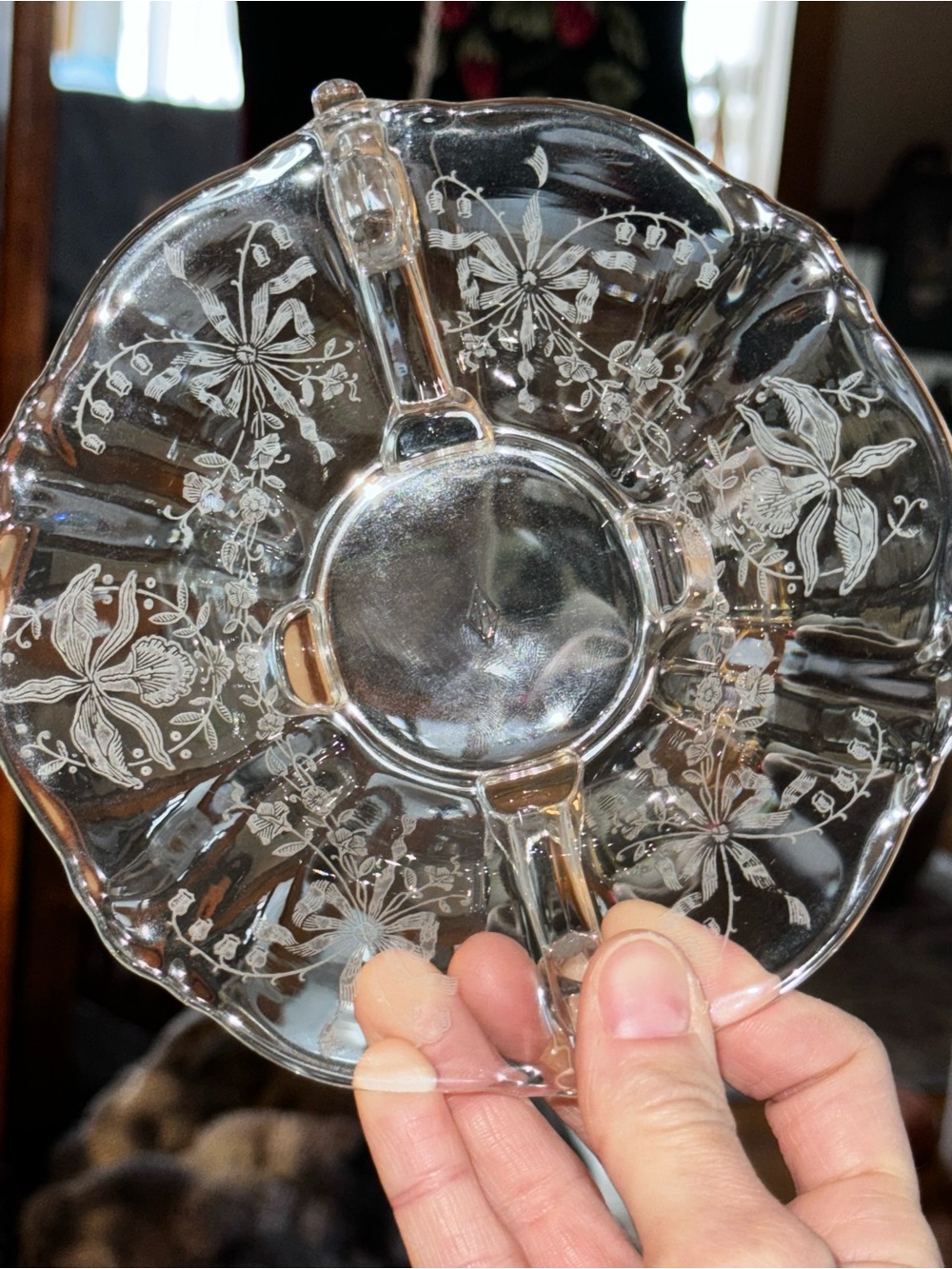 Heisey Orchid Footed Jelly Dish